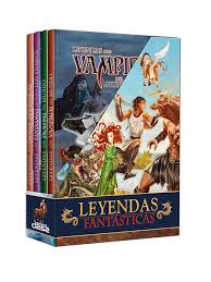 La obra consta de cuatro volúmenes: Vampiros
escalofriantes, Fantasmas de todos los tiempos,
Criaturas mitológicas y Dragones del mundo.
• Cada volumen contiene ocho fabulosos cuentos que
estimulan la imaginación, la creatividad y el interés
por la literatura.
• Cuenta con impactantes ilustraciones realizadas por
dibujantes de renombre.