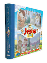 Se trata de una hermosa
colección de 8 libros con las
más significativas parábolas,
especialmente redactadas para los
más pequeños.
• Cuenta con una caja contenedora
colorida para mantener unidos
todos los volúmenes y trasladarlos
de manera práctica